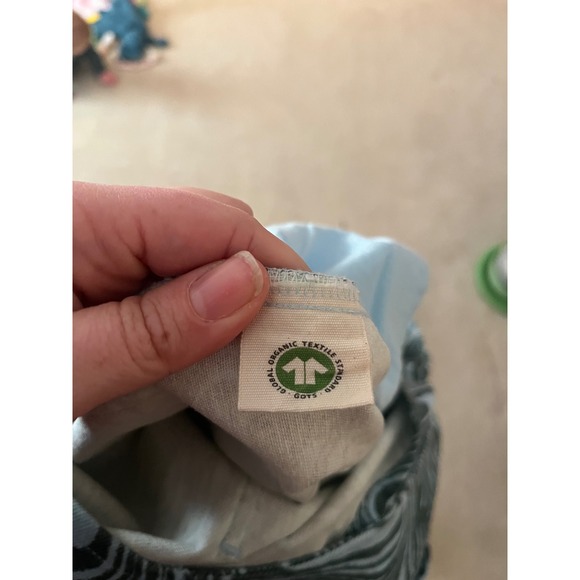 Lucy & Yak NWT Easton Dungarees Swirl Print Organic Cotton Teal Green- Size 6L - Picture 10 of 10